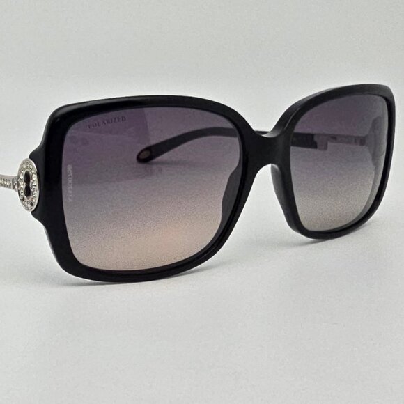 Tiffany & Co TF4043-B 8001/T3 Black Rhinestone Key Polarized Grey Sunglasses main image 8